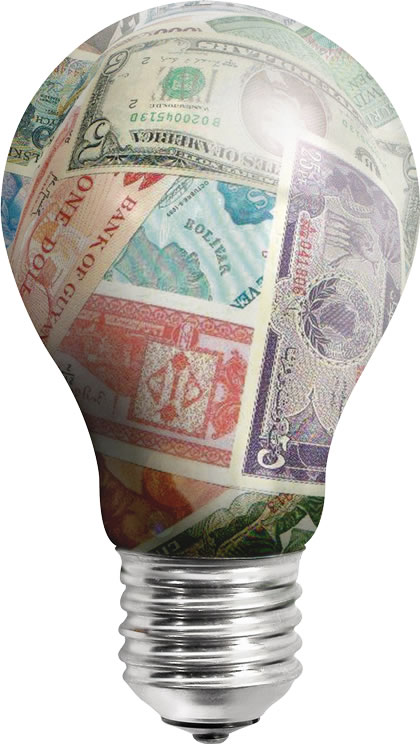 Imágen "Idea bombilla dinero"