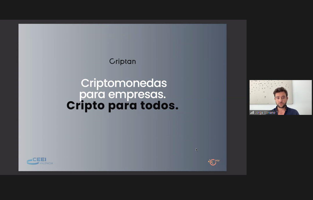 Jorge Soriano explicando Criptan.