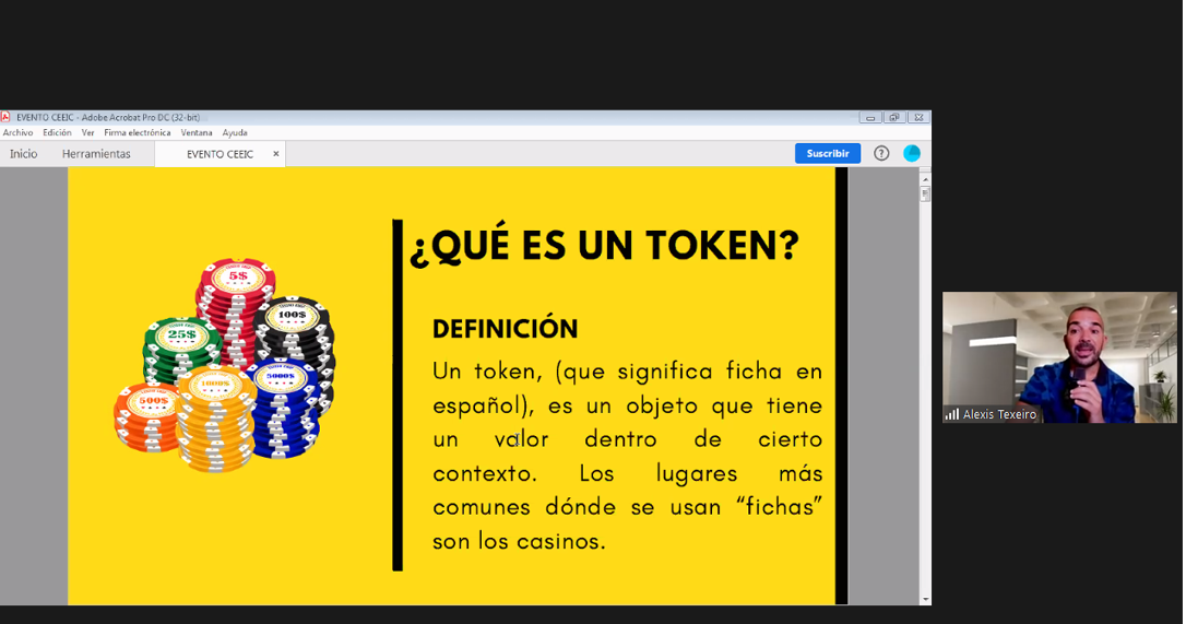 Alexis Texeiro hablando de los distintos tipos de token.