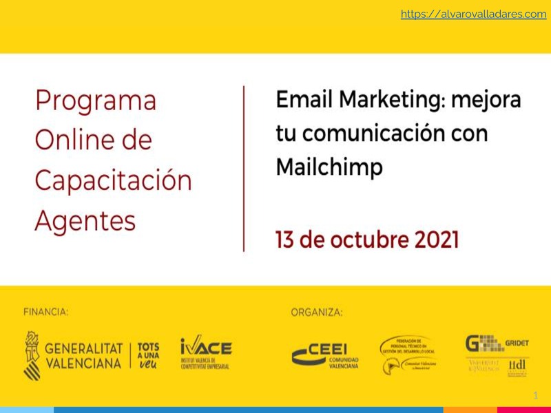 Presentaci�n Email Marketing: mejora tu comunicaci�n con Mailchimp