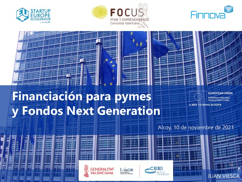 Presentaci�n Financiaci�n para pymes y Fondos Next Generation
