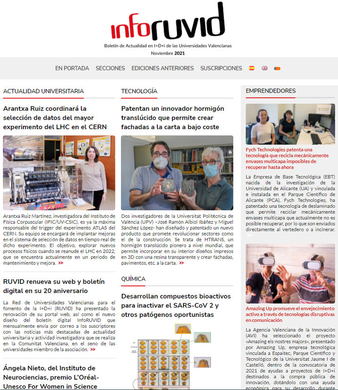 Nuevo diseño InfoRUVID