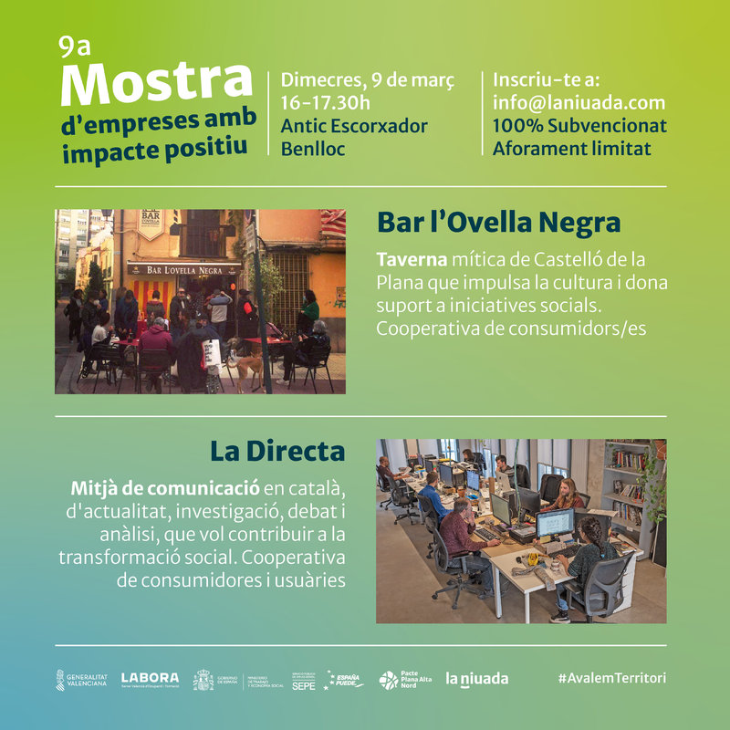 9� Mostra de Empresas con Impacto Positivo: Bar l'Ovella Negra i La Directa