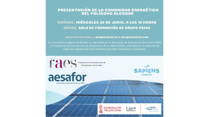 Presentaci�n Comunidad Energ�tica del Pol�gono Alcodar