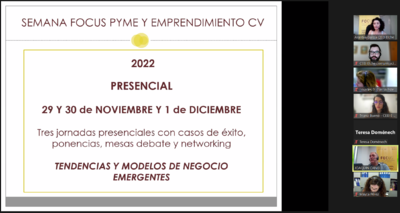 La Semana Focus Pyme CV 2022 se centrará en tendencias tecnológicas y de innovación social, y en modelos de negocio emergentes