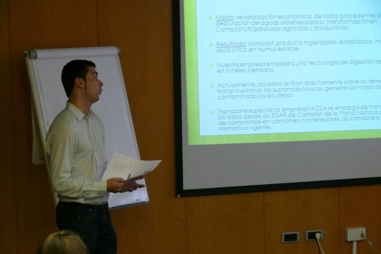 Presentaci�n de los proyectos empresariales del curso Creaci�n de Empresas Innovadoras 2011
