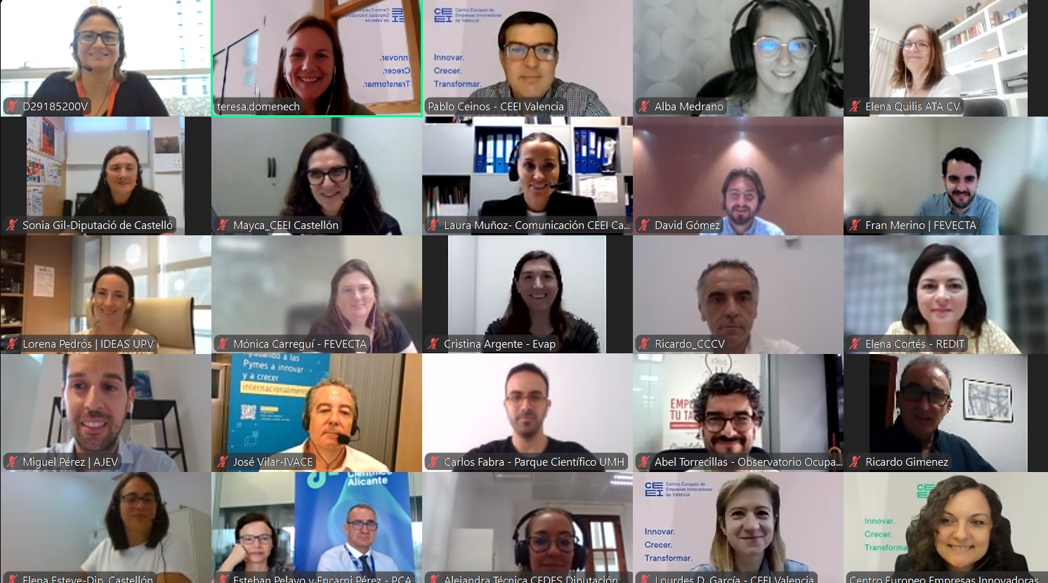 Entidades asistentes al Comité de Organización I