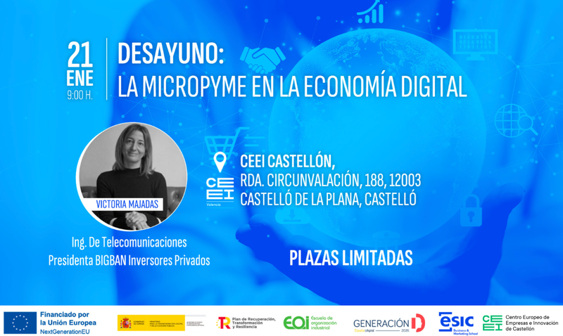 Banner desayuno presentación curso ESIC con Victoria Majadas