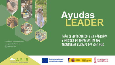 Abierta la convocatoria de ayudas LEADER de GAL ASIR para emprendedores rurales del sur de Alicante