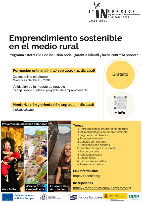 Itinerarios de emprendimiento sostenible en el medio rural