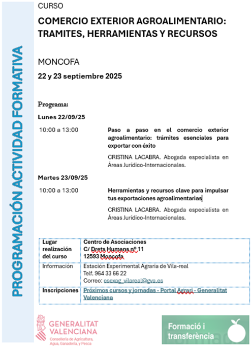 Comercio Exterior Agroalimentario en Moncofa (Castell�n)