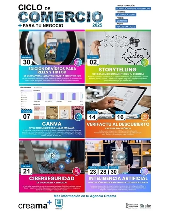Creama lanza un nuevo Ciclo de Comercio para potenciar el empresariado comarcal