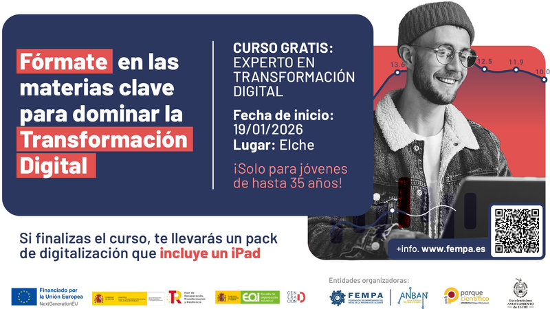 El PCUMH colabora por quinto a�o en el curso "Agentes del Cambio" de FEMPA, una iniciativa para formar a j�venes en transformaci�n digital