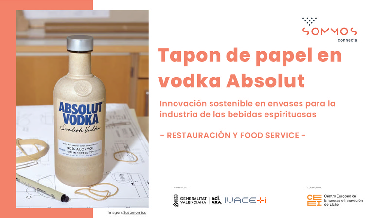 Tap�n de papel en vodka Absolut (Portada)