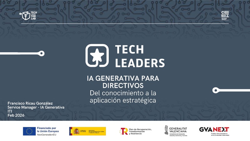 Presentaci�n IA Generativa para Directivos � del conocimiento a la aplicaci�n estrat�gica (Portada)
