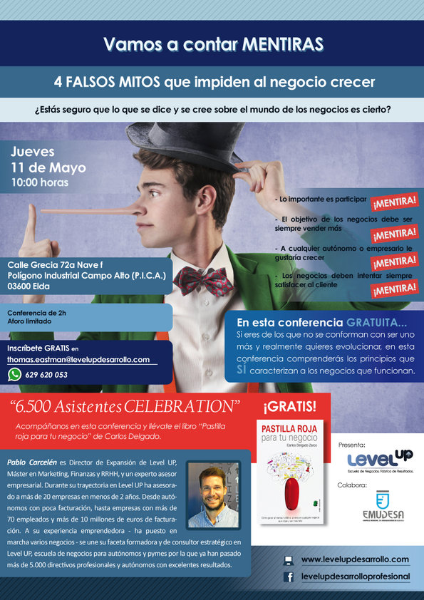 Conferencia gratuita Vamos a Contar Mentiras