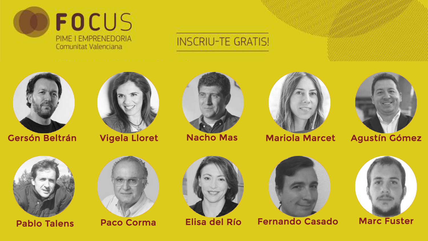 Ponentes Focus Pyme y Emprendimiento La Costera - La Canal de Navarrés