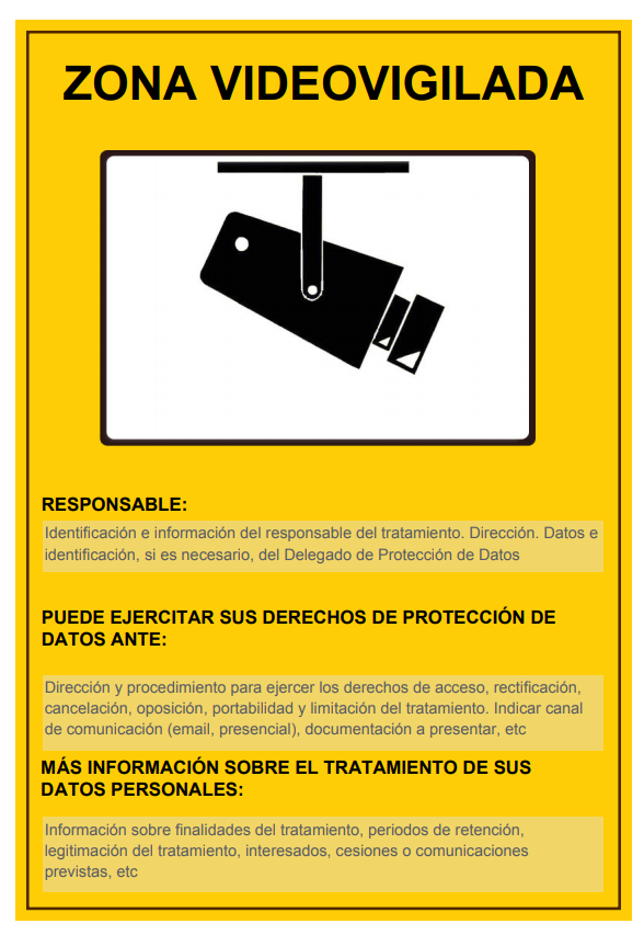Nueva carteler�a informativa sobre videovigilancia