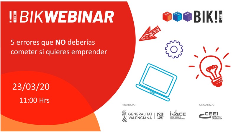 Presentación Webinar Bik Idea: 5 errores que no deberías cometer si quieres emprender