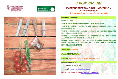 Curso online de Emprendimiento agroalimentario y agrotur�stico