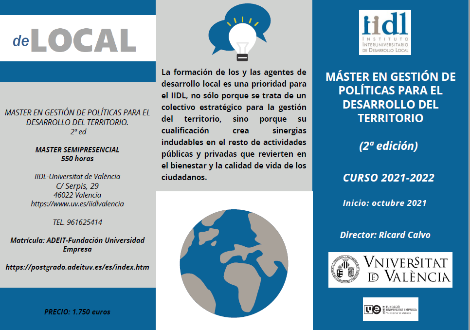 Máster desarrollo del territorio