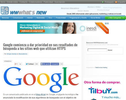 Google priorizar� en las b�squedas a los sitios web que utilizan HTTPS