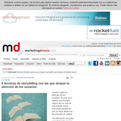 6 t�cnicas de storytelling con las que atrapar la atenci�n de los usuarios 