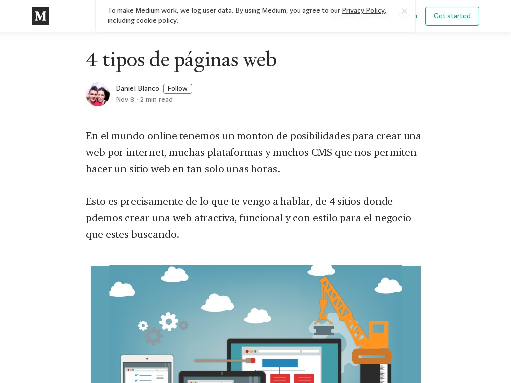 4 tipos de páginas web - Daniel Blanco - Medium