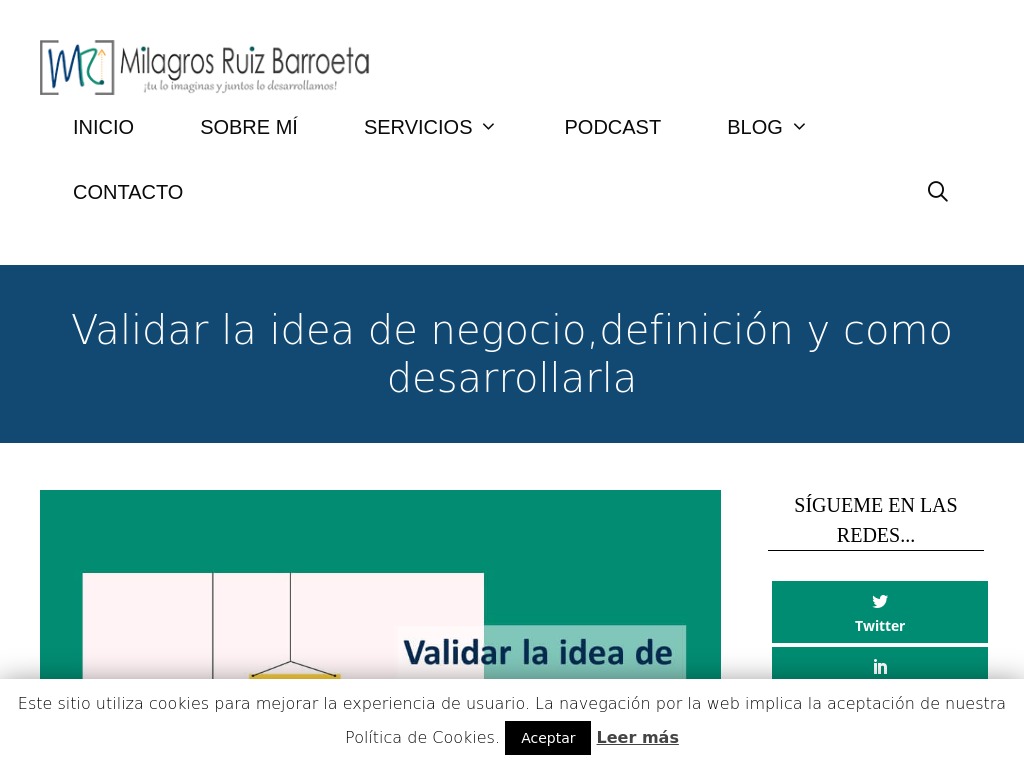 Validar la idea de negocio,definici�n y como desarrollarla