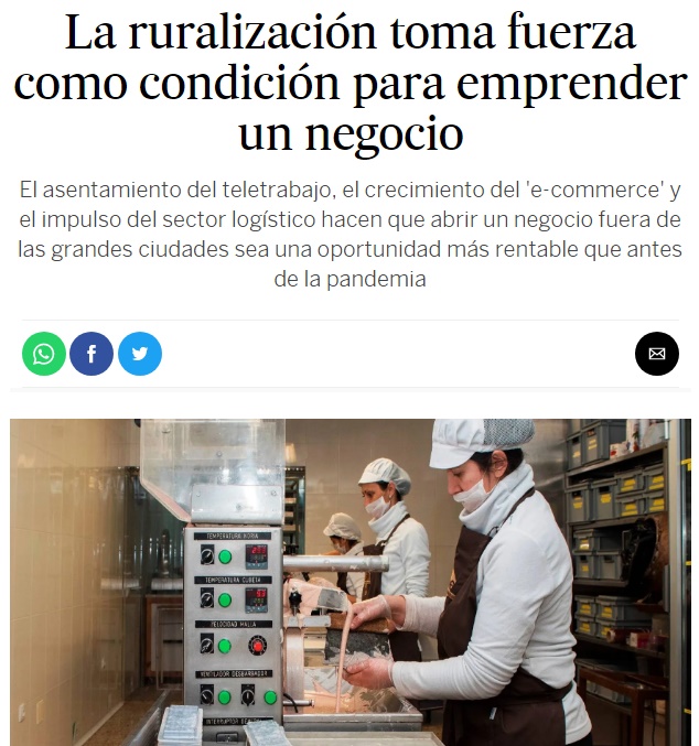La ruralizaci�n toma fuerza como condici�n para emprender un negocio